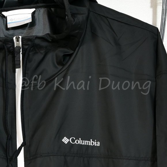 Columbia Women Windbreaker Jacket BLACK/WHITE - Picture 3 of 6